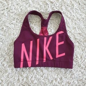 Nike Womens Size XS Burgundy and Fuchsia Pink Sports Bra